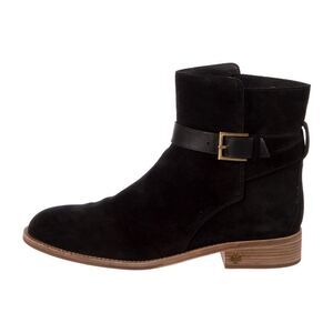 EUC TORY BURCH GENUINE SUEDE BROOKE ANKLE BOOTS BLACK SIZE 10 NEARLY NEW